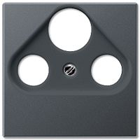 Лицевая панель Jung A creation для 3-м. розетки TV+R+SAT антрацит картинка